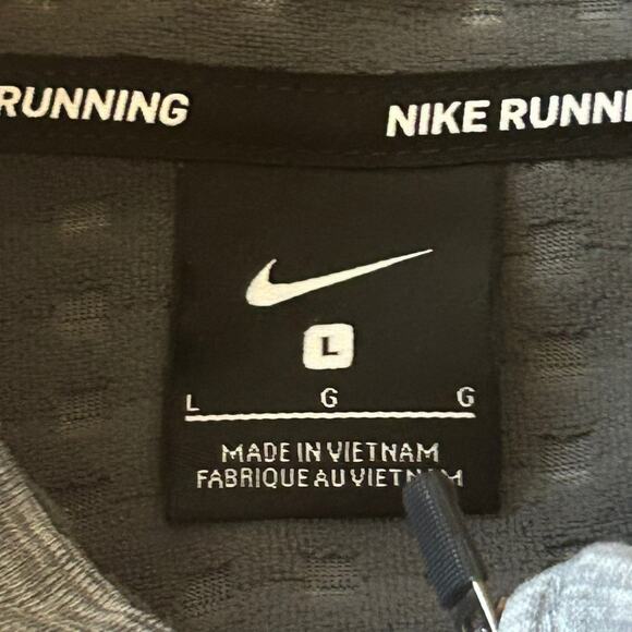 Nike Element Running 1/2 Zip Pullover Top Mens L Gray Thermal Thumb Holes - Picture 6 of 12